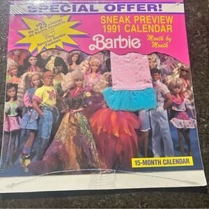 Barbie 1991 Sneak Preview Calendar Vintage Sealed New